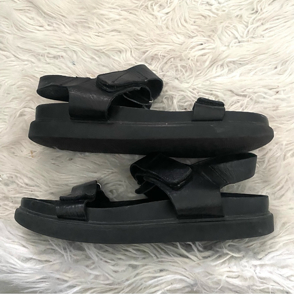 Vagabond Erin Leather Platform Leather Sandals Black Size 11 - Picture 4 of 9